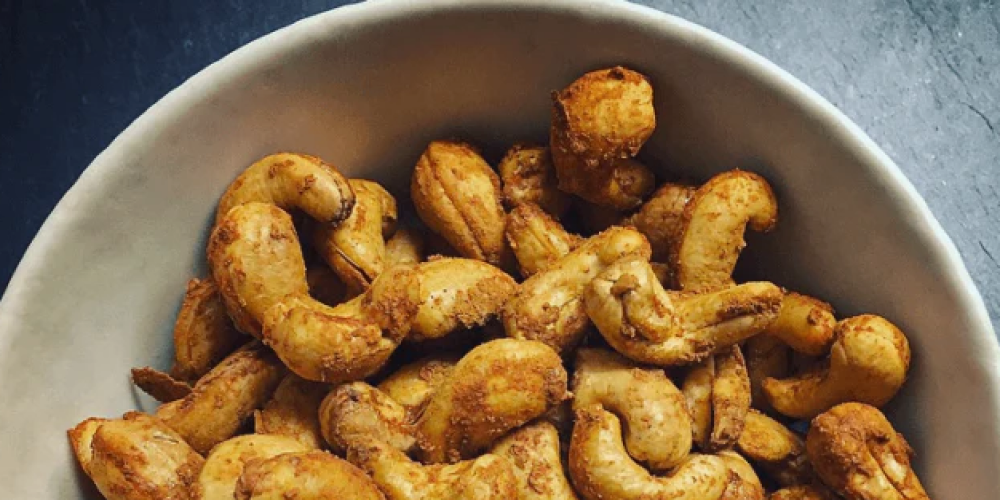 Ristede cashewnødder med paprika og et strejf af chili